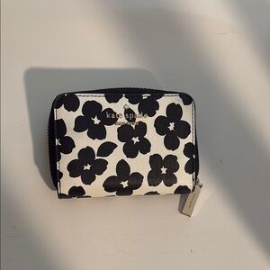 Kate Spade Black and White Floral Wallet